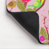 Vögel und Blume Vintagen Stils Mousepad (Ecke)