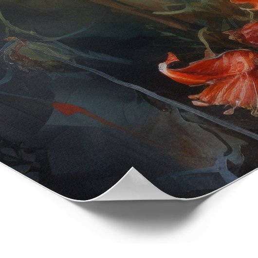 Vögel und Blume Vogelkunst Plakat (Ecke)