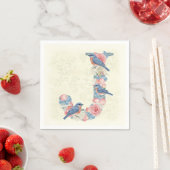 Vögel und Blume von Natasha Us Serviette (Beispiel)