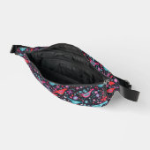 Vogel und Blume Wasserfarbe Bauchtasche (Offen)