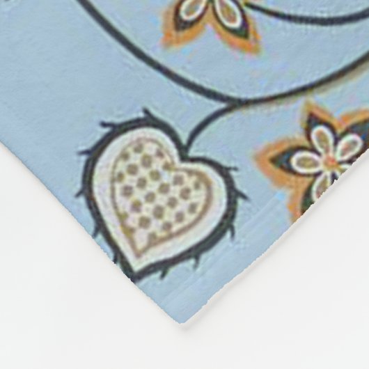 Vögel und Blume, William Morris Fleecedecke (Ecke)