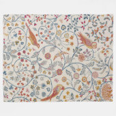 Vögel und Blume, William Morris Fleecedecke (Vorderseite (Horizontal))