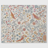 Vögel und Blume, William Morris Geschenkpapier (Flach)
