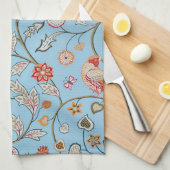 Vögel und Blume, William Morris Geschirrtuch (Viertel Falte)