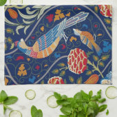 Vögel und Blume, William Morris Geschirrtuch (Gefaltet)