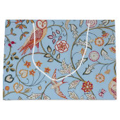Vögel und Blume, William Morris große Geschenktasc Geschenktüte (Vorderseite)