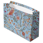 Vögel und Blume, William Morris große Geschenktasc Geschenktüte (Rückseite Schrägansicht)