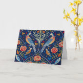 Vögel und Blume, William Morris Karte (Gelbe Blume)