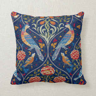 Vögel und Blume, William Morris Kissen
