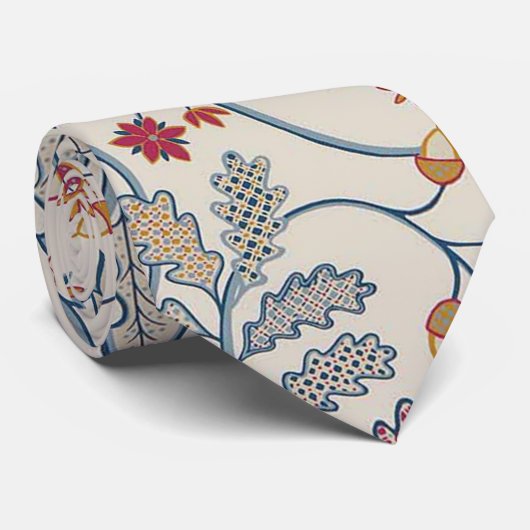 Vögel und Blume, William Morris Krawatte (Gerollt)