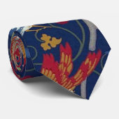Vögel und Blume, William Morris Krawatte (Gerollt)