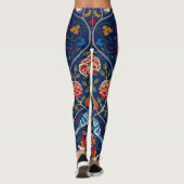 Vögel und Blume, William Morris Leggings (Rückseite)