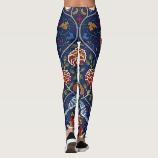 Vögel und Blume, William Morris Leggings (Rückseite)