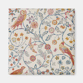 Vögel und Blume, William Morris Magnet (Vorne)