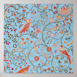Vögel und Blume, William Morris Poster
