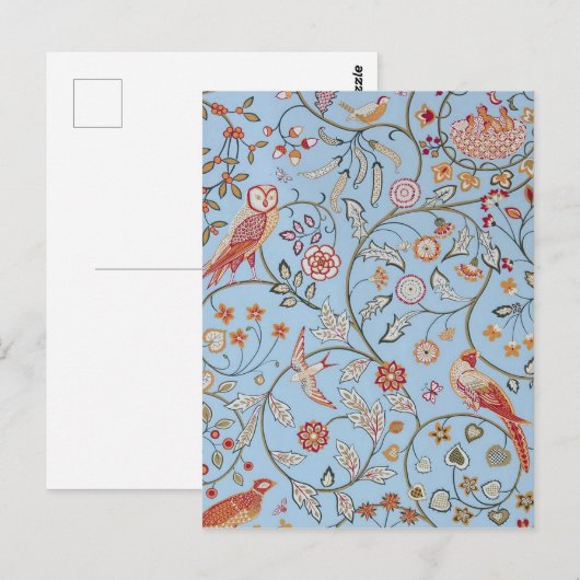 Vögel und Blume, William Morris Postkarte (Vorne/Hinten)