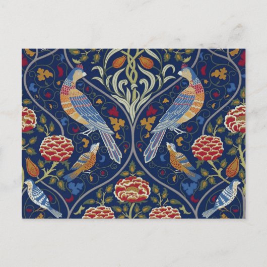 Vögel und Blume, William Morris Postkarte (Vorderseite)
