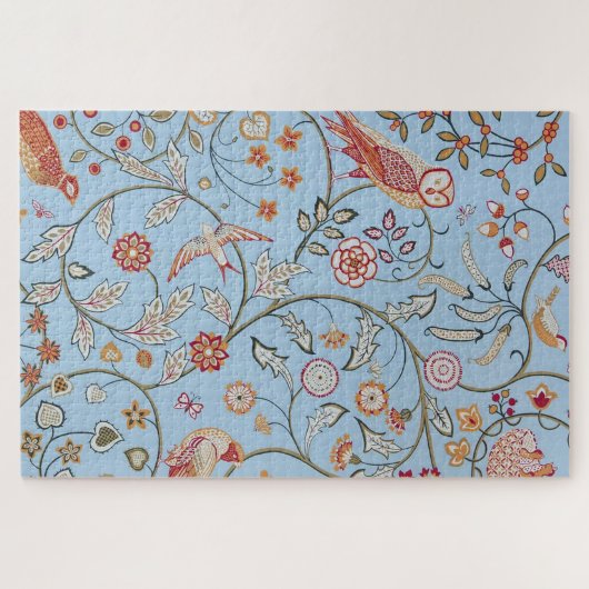 Vögel und Blume, William Morris Puzzle (Horizontal)