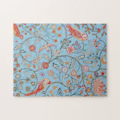 Vögel und Blume, William Morris Puzzle (Horizontal)