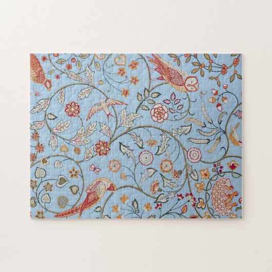 Vögel und Blume, William Morris Puzzle (Horizontal)