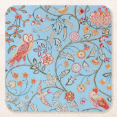 Vögel und Blume, William Morris Rechteckiger Pappuntersetzer (Vorderseite)