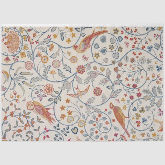 Vögel und Blume, William Morris Seidenpapier (Vorderseite)