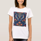 Vögel und Blume, William Morris T-Shirt (Vorderseite)