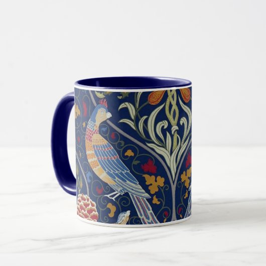 Vögel und Blume, William Morris Tasse (Vorderseite Links)