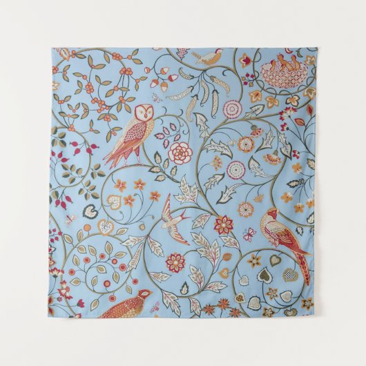 Vögel und Blume, William Morris Wandteppich (Vorderseite (Horizontal))