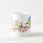  Vögel und Blume, wunderschöne zarte Tasse (Mittel)