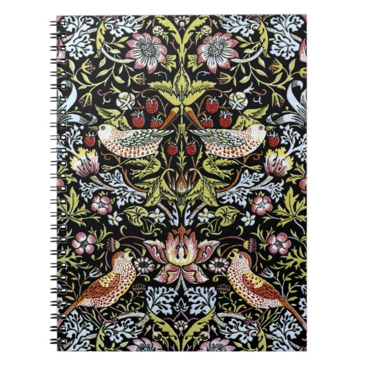 Vögel und Blumen 2 Williams Morris Notizblock (Vorderseite)