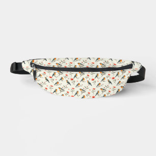Vögel und Blumen Bauchtasche