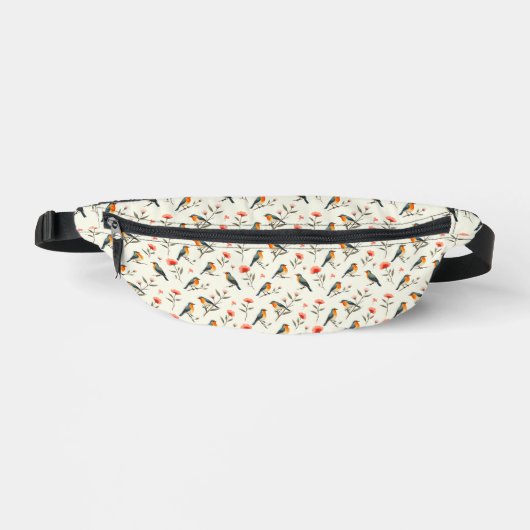 Vögel und Blumen Bauchtasche (Vorderseite)