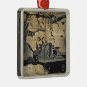 Vögel und Blumen der vier Jahreszeiten Silbernes Ornament (Rechts)