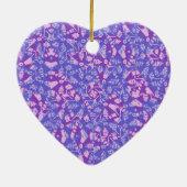 Vögel und Blumen Keramik Ornament (Hinten)