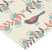 Vögel und Blumen Kunst Kurzer Tischläufer (Ecke)