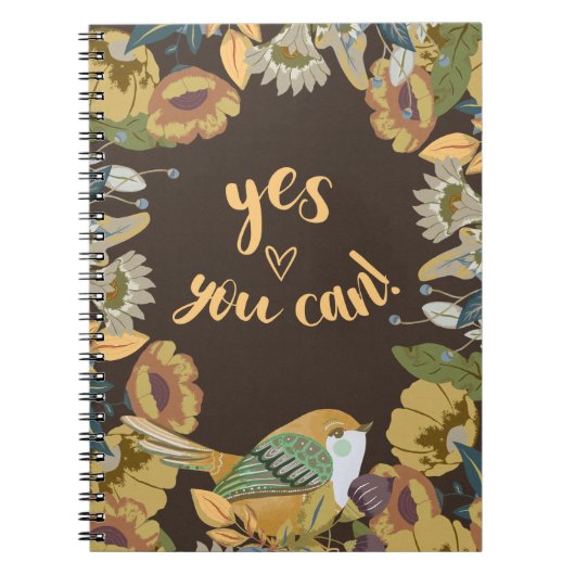 Vögel und Blumen Kunst Notizblock (Vorderseite)