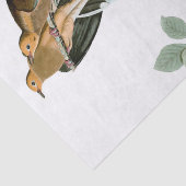 Vögel und Blumen natürliches 15" x 20" Seidenpapier (Detail)