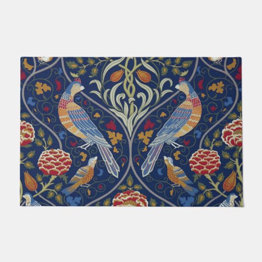 Vögel und Blumen, William Morris Fußmatte (Vorderseite)