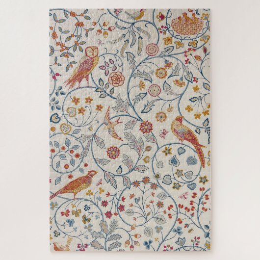 Vögel und Blumen, William Morris Puzzle (Vertikal)