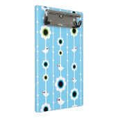 Vogel- und Blumenblaumuster Mini Klemmbrett (Schrägansicht)