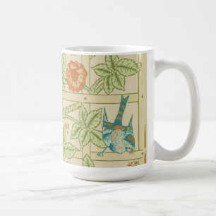 Vogel- und Blumengitter William Morris Kaffeetasse
