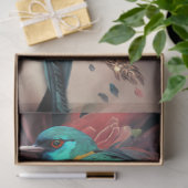 Vogel- und Blumenkopfstück schön ins Gesicht Portr Seidenpapier (Geschenk)