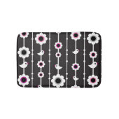 Vogel- und Blumenmuster Badematte (Vorderseite)