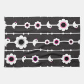 Vogel- und Blumenmuster Geschirrtuch (Horizontal)