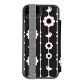 Vogel- und Blumenmuster Incipio iPhone Geldbeutel-Hülle (Folio Rückseite)