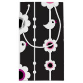 Vogel- und Blumenmuster Kleine Geschenktüte (Rückseite)