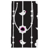 Vogel- und Blumenmuster Kleine Geschenktüte (Vorderseite)