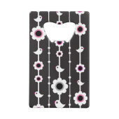 Vogel- und Blumenmuster Kreditkartenflaschenöffner (Rückseite)