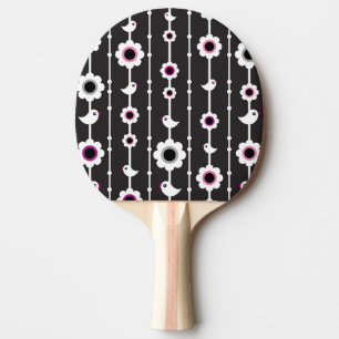 Vogel- und Blumenmuster Tischtennis Schläger
